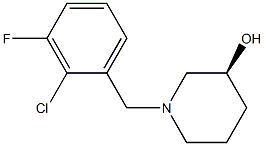 (3S)-1-(2-chloro-3-fluorobenzyl)piperidin-3-ol 结构式