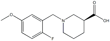 (3S)-1-(2-fluoro-5-methoxybenzyl)piperidine-3-carboxylic acid 结构式