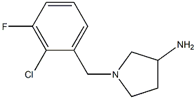 1-(2-chloro-3-fluorobenzyl)pyrrolidin-3-amine 结构式