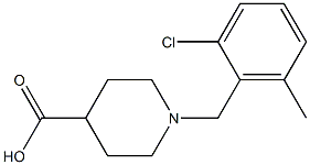 1-(2-chloro-6-methylbenzyl)piperidine-4-carboxylic acid 结构式