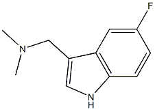 1-(5-fluoro-1H-indol-3-yl)-N,N-dimethylmethanamine 结构式