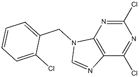 2,6-dichloro-9-(2-chlorobenzyl)-9H-purine 结构式