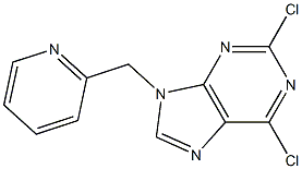 2,6-dichloro-9-(pyridin-2-ylmethyl)-9H-purine 结构式