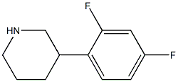 3-(2,4-difluorophenyl)piperidine 结构式