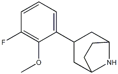 3-(3-fluoro-2-methoxyphenyl)-8-azabicyclo[3.2.1]octane 结构式