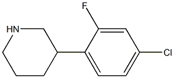 3-(4-chloro-2-fluorophenyl)piperidine 结构式