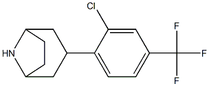 3-[2-chloro-4-(trifluoromethyl)phenyl]-8-azabicyclo[3.2.1]octane 结构式