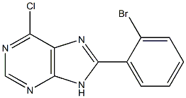 8-(2-bromophenyl)-6-chloro-9H-purine 结构式