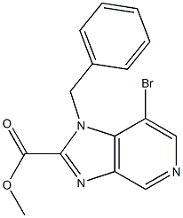 methyl 1-benzyl-7-bromo-1H-imidazo[4,5-c]pyridine-2-carboxylate 结构式