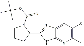 tert-butyl 2-(6- chloro -5-methyl-3H-imidazo[4,5-b]pyridin-2-yl)pyrrolidine-1-carboxylate 结构式