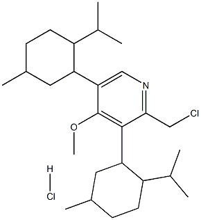 2-Chloromethyl-3,5-dimenthyl-4-methoxy
pyridine hydrochloride 结构式