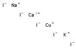 Cuprous/Calcium/Potassium/Sodium
Iodide 结构式