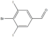 4-bromo-3,5-diiodobenzaldehyde 结构式