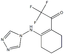 1-[N-(1,2,4-TRIAZOL-4-YL)AMINO]-2-(TRIFLUOROACETYL)CYCLOHEX-1-ENE 结构式