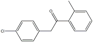 2-(4-氯苯基)-1-(2-甲基苯)乙酮 结构式