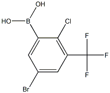 5-溴-2-氯-3-三氟甲基苯硼酸 结构式