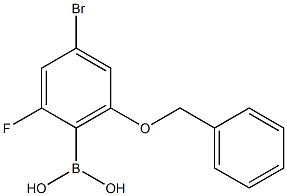 6-苄氧基-4-溴-2-氟苯硼酸 结构式