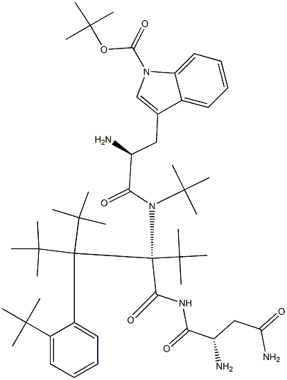 ASPARAGINYL-N1-(TERT-BUTOXYCARBONYL)-L-TRYPTOPHYL-L-PHENYLALANINAMIDE, PENTA-TERT-BUTYL ESTER 结构式
