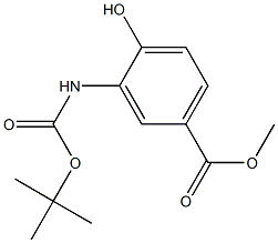 METHYL-3-TBOC-AMINO-4-HYDROXY BENZOATE 结构式