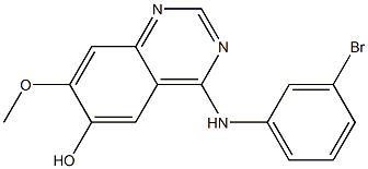 4-(3-Bromphenylamino)-6-hydroxy-7-methoxy-quinazoline 结构式