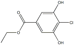 4-CHLORO-3,5-DIHYDROXYBENZOIC ACID ETHYL ESTER 结构式