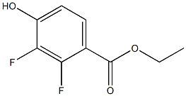 2,3-DIFLUORO-4-HYDROXYBENZOIC ACID ETHYL ESTER 结构式