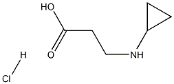 3-(CYCLOPROPYLAMINO)PROPANOIC ACID HYDROCHLORIDE 结构式