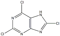 2,6,8-TRICHLOROPURINE 97% (HPLC) 结构式