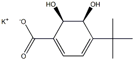 (2R,3S)-1-CARBOXY-4-TERT.-BUTYL-2,3-DI- HYDROXYCYCLOHEX-4,6-DIENE POTASSIUM SALT 结构式