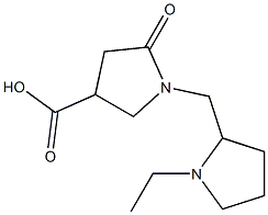 1-[(1-ETHYLPYRROLIDIN-2-YL)METHYL]-5-OXOPYRROLIDINE-3-CARBOXYLIC ACID 结构式