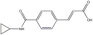 3-{4-[(CYCLOPROPYLAMINO)CARBONYL]PHENYL}ACRYLIC ACID 结构式