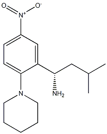 (S)-3-METHYL-1-[2-(-PIPERIDINYL)-5-NITROPHENYL] BUTYL AMINE 结构式