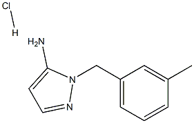 1-(3-METHYLBENZYL)-1H-PYRAZOL-5-AMINE HYDROCHLORIDE 结构式