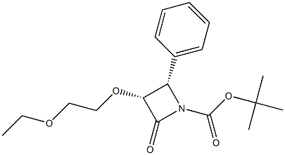 (3R,4S)-1-T-BUTOXYCARBONYL-3-(2-ETHOXYETHOXY)-4-PHENYL-2-AZETIDINONE 结构式