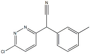 6-CHLORO-ALPHA-(3-METHYLPHENYL)-3-PYRIDAZINEACETONITRILE 结构式