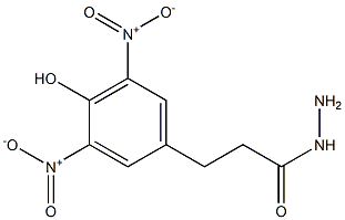 4-HYDROXY-3,5-DINITROPHENYLPROPIONIC ACID HYDRAZIDE 结构式