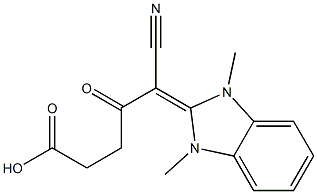 5-CYANO-5-(1,3-DIMETHYL-1,3-DIHYDRO-2H-BENZIMIDAZOL-2-YLIDENE)-4-OXOPENTANOIC ACID 结构式