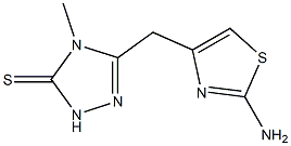 5-[(2-AMINO-1,3-THIAZOL-4-YL)METHYL]-4-METHYL-2,4-DIHYDRO-3H-1,2,4-TRIAZOLE-3-THIONE 结构式