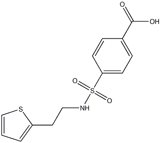 4-{[(2-THIEN-2-YLETHYL)AMINO]SULFONYL}BENZOIC ACID 结构式