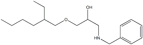 1-Benzylamino-3-(2-ethyl-hexyloxy)-propan-2-ol 结构式