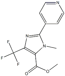 3-METHYL-2-PYRIDIN-4-YL-5-TRIFLUOROMETHYL-3H-IMIDAZOLE-4-CARBOXYLIC ACID METHYL ESTER 结构式