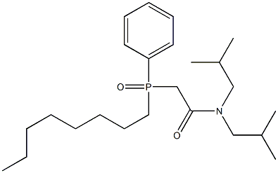 Acetamide, N,N-bis(2-methylpropyl)-2-(octylphenylphosphinyl)- 结构式