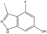 4-FLUORO-6-HYDROXY-3-IODOINDAZOLE 结构式