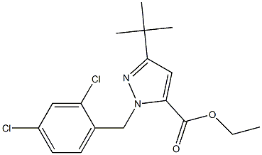 ETHYL 3-TERT-BUTYL-1-(2,4-DICHLOROBENZYL)PYRAZOLE-5-CARBOXYLATE 结构式