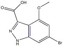 6-BROMO-4-METHOXYINDAZOLE-3-CARBOXYLIC ACID 结构式