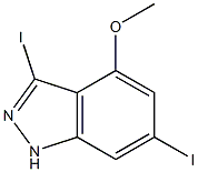 3,6-DIIODO-4-METHOXYINDAZOLE 结构式