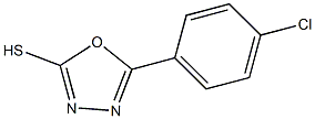 2-(4-CHLOROPHENYL)-1,3,4-OXADIAZOLE-5-THIOL 结构式