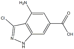 4-AMINO-3-CHLOROINDAZOLE-6-CARBOXYLIC ACID 结构式