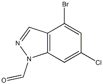 4-BROMO-6-CHLOROINDAZOLECARBOXYALDEHYDE 结构式