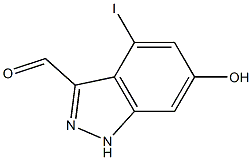 4-IODO-6-HYDROXYINDAZOLE-3-CARBOXYALDEHYDE 结构式